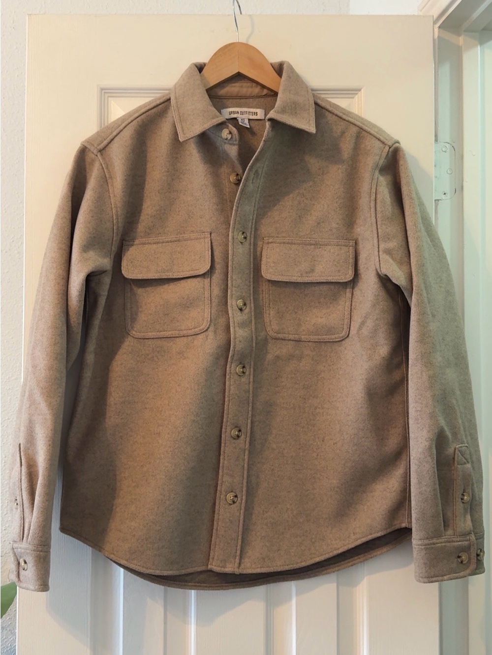 Urban Outfitters Oli Knit Overshirt in Honey - XS